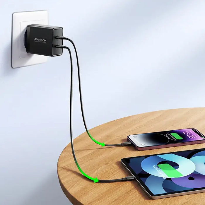 Joyroom JR-TCF09 fast charger 2x USB-C 40W - black - Cell phone USB charger<<<HurtelXML