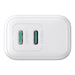 Joyroom JR-TCF12 Dual-Port (2C) 20W Power Charger (white) - mains chargers<<<Chargers<<<GSM