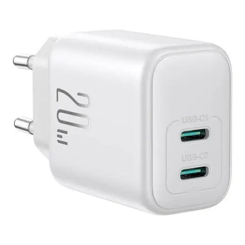 Joyroom JR-TCF12 Dual-Port (2C) 20W Power Charger (white) - mains chargers<<<Chargers<<<GSM
