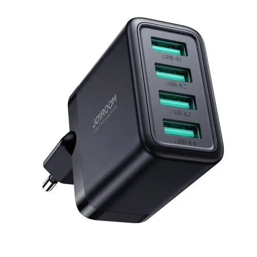 Joyroom JR-TCN03 4xUSB-A 24W 4.8A mains charger - black - Lightning cable<<<Accessories<<<Основна<<<DunaXML&&&Cell