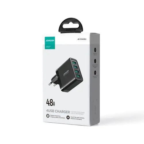 Joyroom JR-TCN03 4xUSB-A 24W 4.8A mains charger - black - Lightning cable<<<Accessories<<<Основна<<<DunaXML&&&Cell