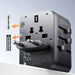 Joyroom JR-TCW02 65W Travel Adapter Universal EU / US / JP / AU / UK / CN - Black - Cell phone USB charger<<<HurtelXML