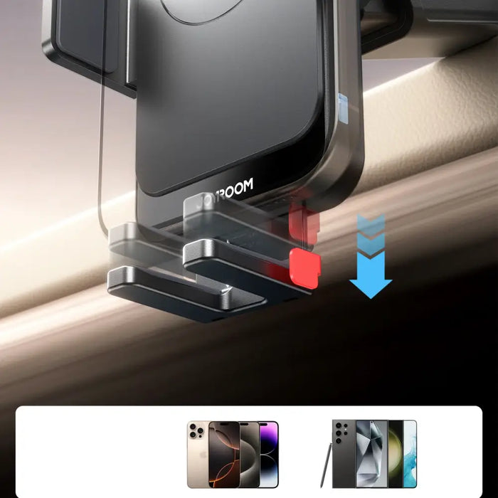 Joyroom JR-ZS241S car mount with inductive charger for dashboard - black - Uchwyty samochodowe z ładowarką Qi