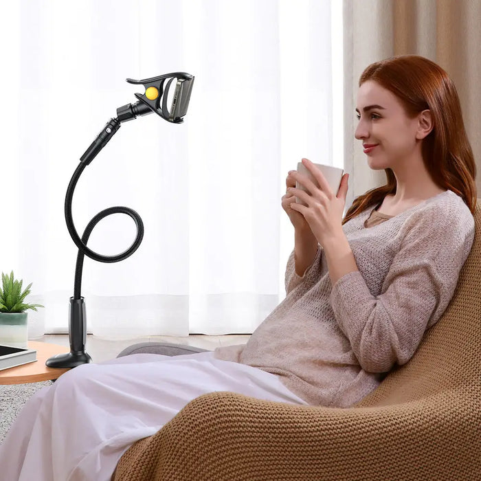 Joyroom JR-ZS389 holder with flexible arm for a desk phone - black - Cell phone holders<<<HurtelXML