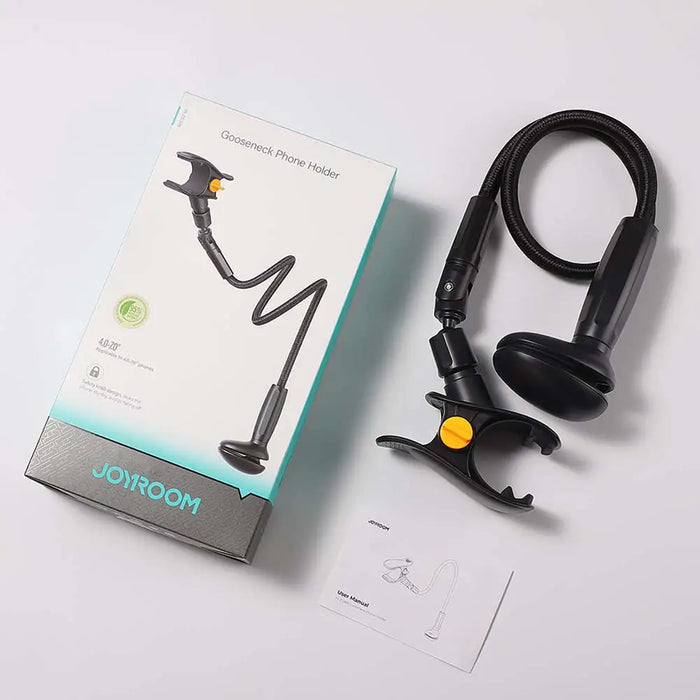 Joyroom JR-ZS389 holder with flexible arm for a desk phone - black - Cell phone holders<<<HurtelXML