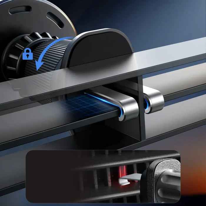 Joyroom JR-ZS502 MagSafe Compatible Car Holder with Wireless Charger for Air Vent/Dashboard - Black - Uchwyty