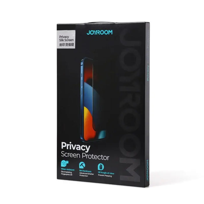 Joyroom Knight 2.5D Privacy TG Tempered Glass for iPhone 14 Pro with Anti-Spy Filter Full Screen with Frame Transparent