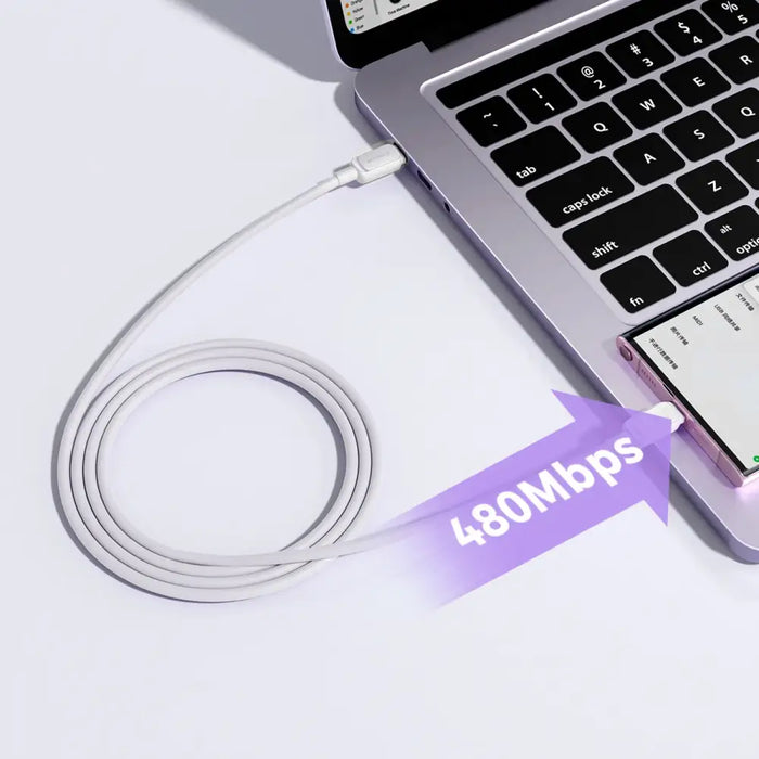 Joyroom Multi-Color Series A14 USB-C / USB-C 100W Cable 1.2m - White - Lightning