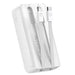 Joyroom Power Bank with Digital Display C + U PD 30W 20000 mAh with built-in Type-C and Lightning cable White