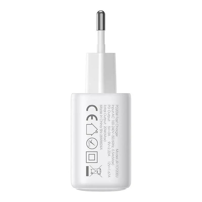 Joyroom power charger JR-TCF20 with C-C cable 20W 1m (white) - mains chargers<<<Chargers<<<GSM