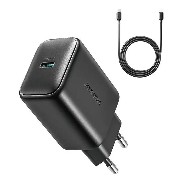 Joyroom power charger JR-TCF23 with C-C cable 25W 1m (black) - mains chargers<<<Chargers<<<GSM