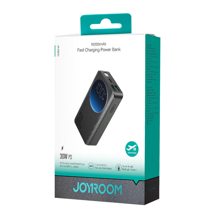 Joyroom powerbank 10000mAh 30W black (JR-PBF01) - Powerbanks<<<HurtelXML&&&Power Bank<<<Основна<<<DunaXML
