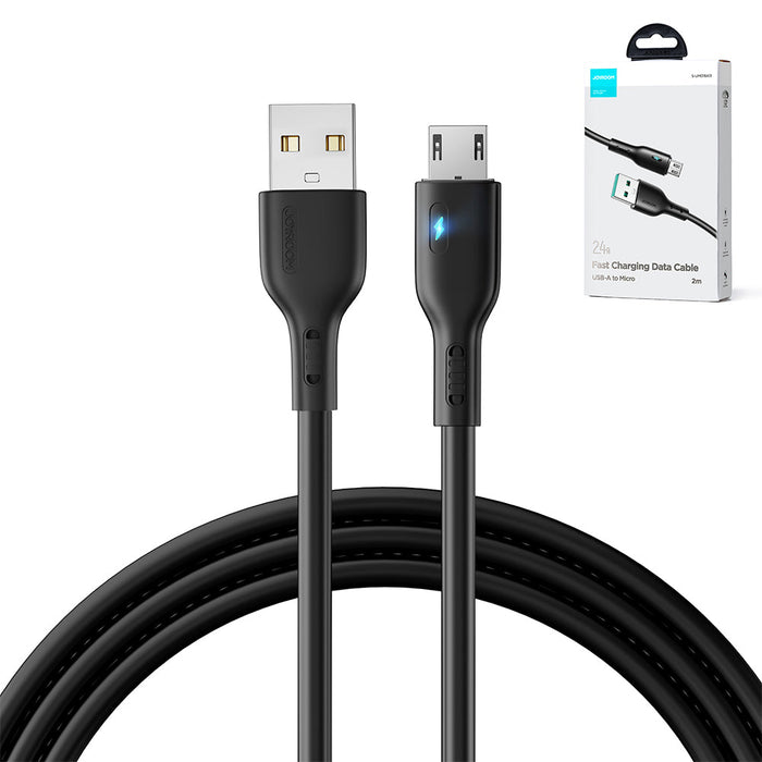 Joyroom Premium Series A13 USB-A / micro USB 2.4A cable 2m - black - Cell phone cables<<<HurtelXML
