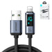 Joyroom Prism Series A16 Lightning / USB-A Cable 2.4A 1.2m with LED Display - Black - Cell phone cables<<<HurtelXML
