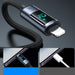 Joyroom Prism Series A16 Lightning / USB-A Cable 2.4A 1.2m with LED Display - Black - Cell phone cables<<<HurtelXML