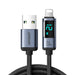 Joyroom Prism Series A16 Lightning / USB-A Cable 2.4A 1.2m with LED Display - Black - Cell phone cables<<<HurtelXML