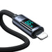 Joyroom Prism Series A16 USB-C / USB-A Cable 66W 1.2m with LED Display - Black - Cell phone cables<<<HurtelXML