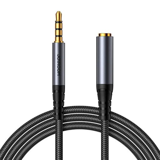 Joyroom SY-A09 AUX extension cable 3.5mm mini jack female to 3.5mm mini jack male braided 1.2m (black) - Audio