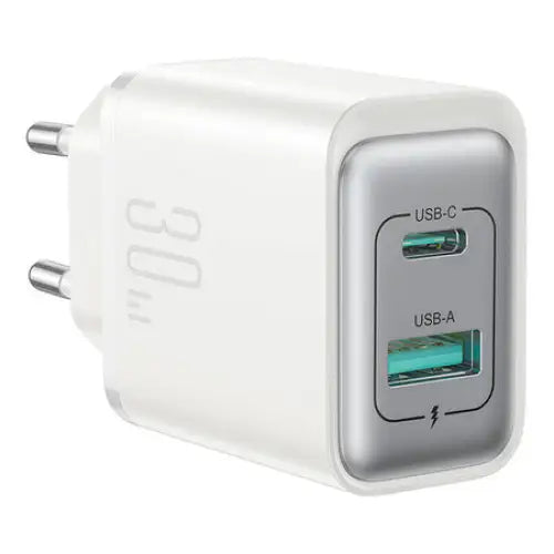 Joyroom TCF15 Dual-Port (A + C) 30W Power Charger (white) - mains chargers<<<Chargers<<<GSM