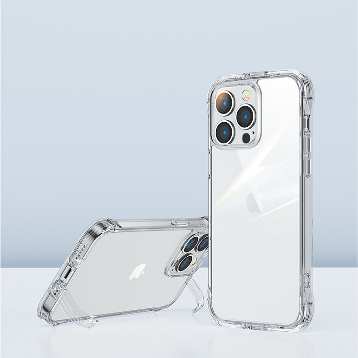 Joyroom Defender Series Case Cover for iPhone 14 Plus Armored Hook Cover Stand Clear (JR-14H3)