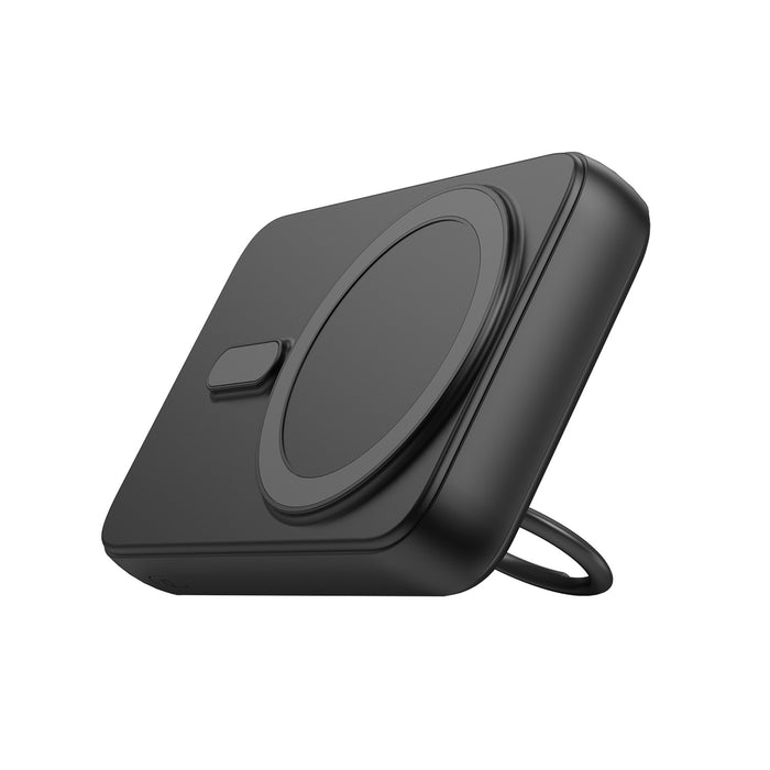Wireless powerbank 10000mAh Joyroom JR-W050 20W MagSafe with ring and stand - black