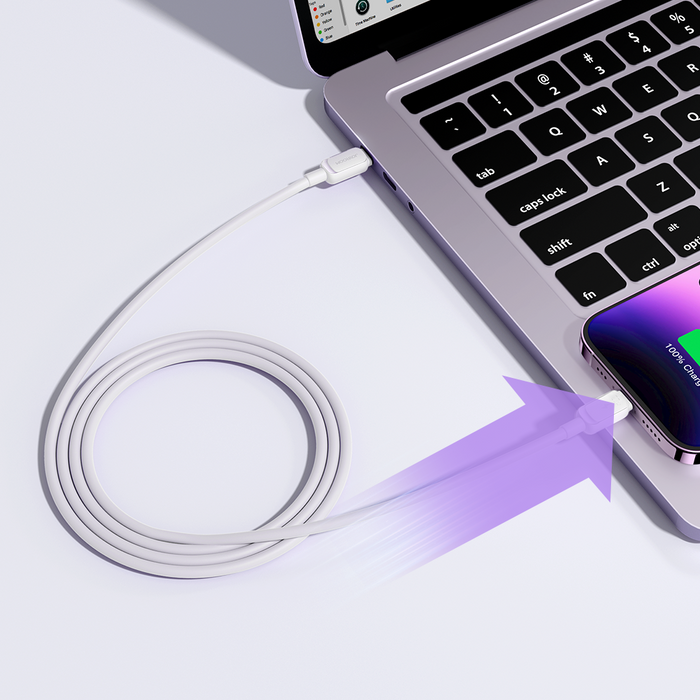 Joyroom Multi-Color Series A14 USB-C / Lightning 30W cable 1.2 m - white