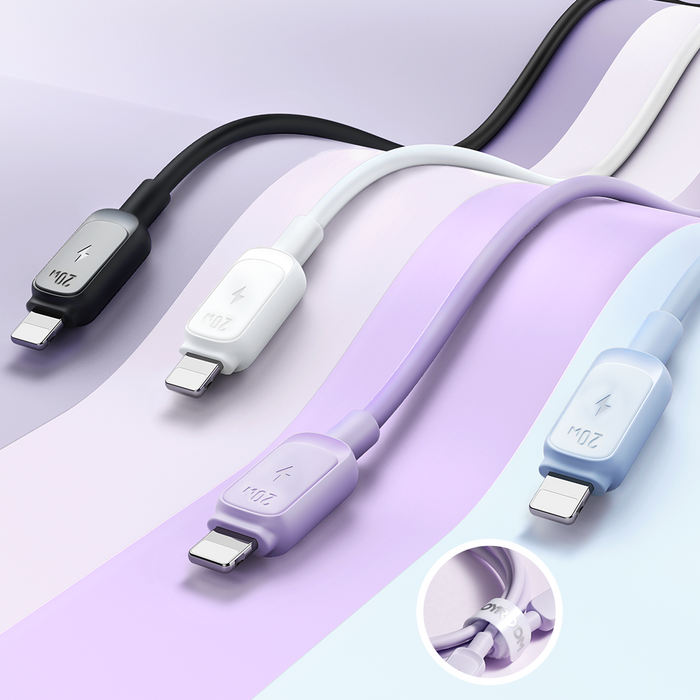 Joyroom Multi-Color Series A14 USB-C / Lightning 30W cable 1.2 m - white