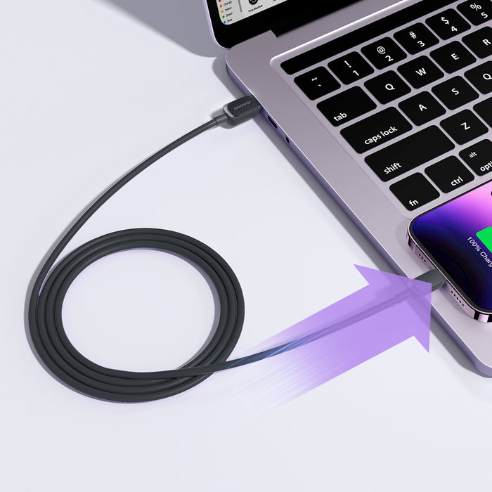 Joyroom Multi-Color Series A14 Lightning /USB-A 2.4A 1.2 m Cable - Black