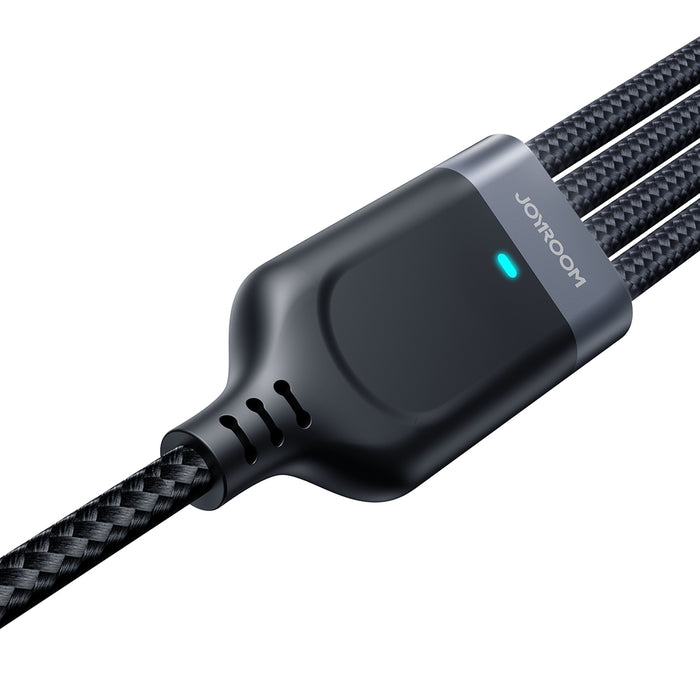 Joyroom Multi-Use Series S-A18 4in1 USB-A - USB-C / USB-C / Lightning / micro USB cable 1.2m - black