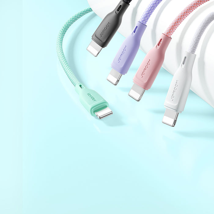 Joyroom Multi-Color Series S-A34 USB-A / Lightning 3A cable 1m - white