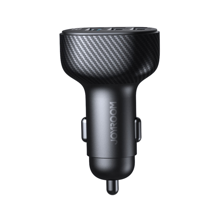 Joyroom JR-CCD03 3.4A Car Charger with Display 3x USB-A - Black