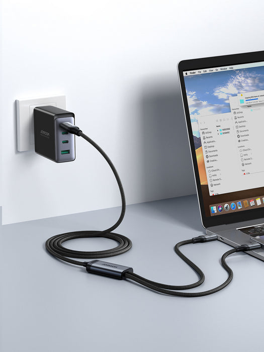 Joyroom Speedy Series S-A21 2in1 USB-C - USB-C / USB-C cable 100W 1.5m - black