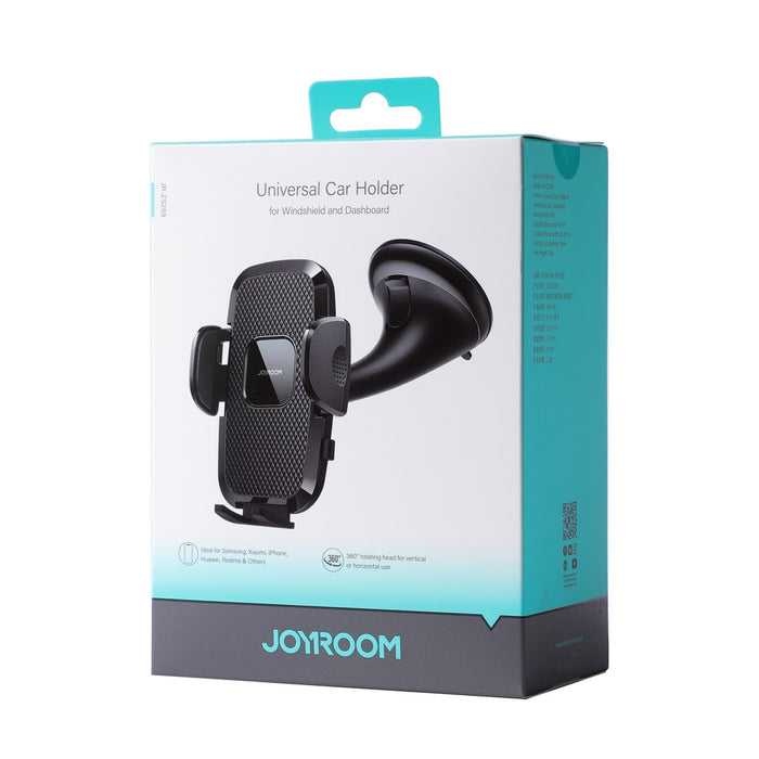 Joyroom JR-ZS259 mechanical car holder universal for phone on cockpit / window - black