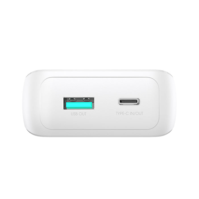Mini power bank with built-in cables Joyroom JR-PBC06 30W 10000mAh - white