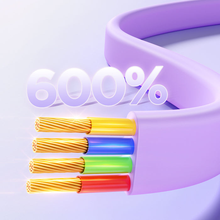3in1 Joyroom Colorful USB to USB-C/Lightning/Micro USB cable 3.5A, 1m (purple)