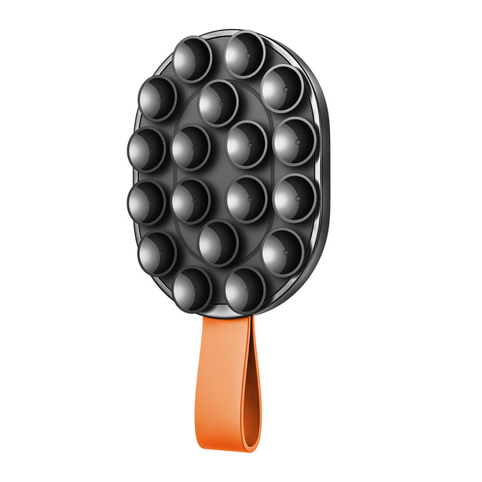 Joyroom JR-ZS393-S magnetic holder with suction cups for 4.7-7" phone - black and orange