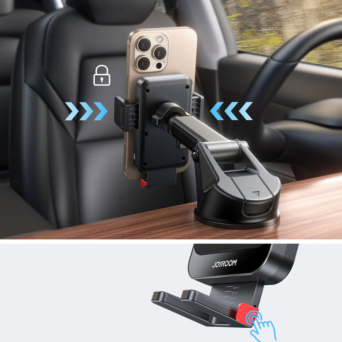 Joyroom JR-ZS241S car mount with inductive charger for dashboard - black