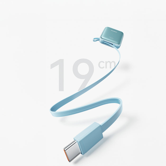 Joyroom JR-PBF27 22.5W 10000mAh Powerbank with Two Built-in Cables - Blue