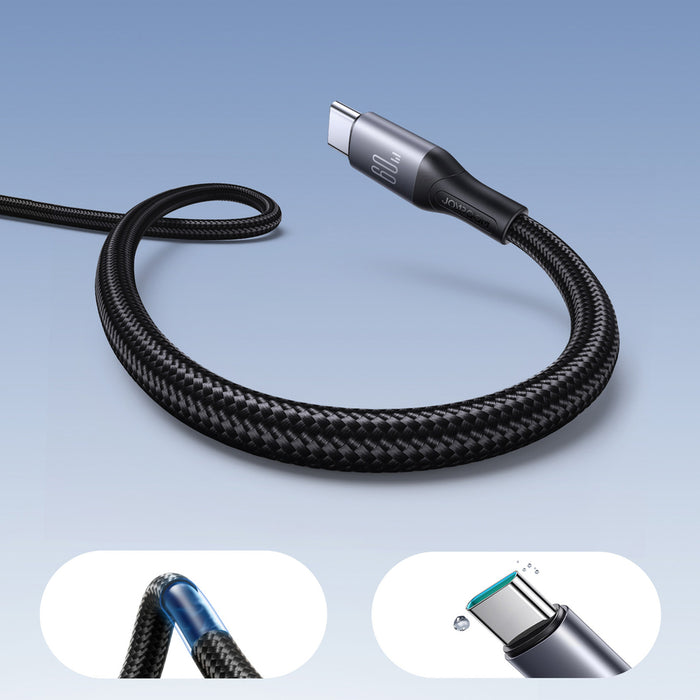 Joyroom S-A28 Flash Series 60W USB-C - USB-C cable 2m - black