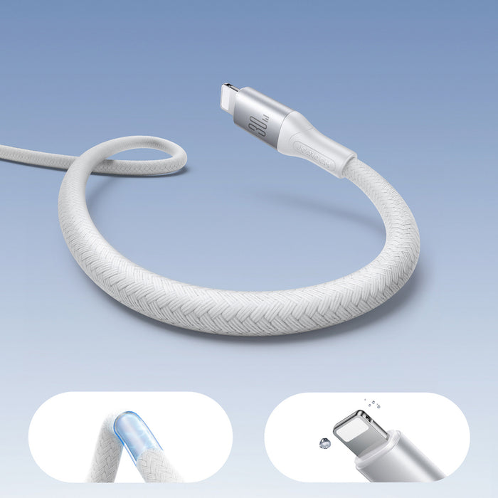 Joyroom S-A28 Flash Series 30W USB-C to Lightning cable 1m - white