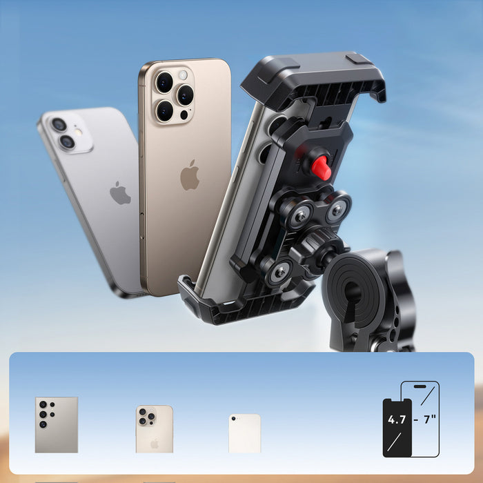 Joyroom JR-ZS428 shockproof handlebar holder for motorcycle, bike, scooter - black