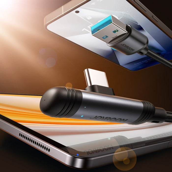Joyroom S-A56 EnjoyX Series 90° USB-A - USB-C 3A cable 1.2m - black