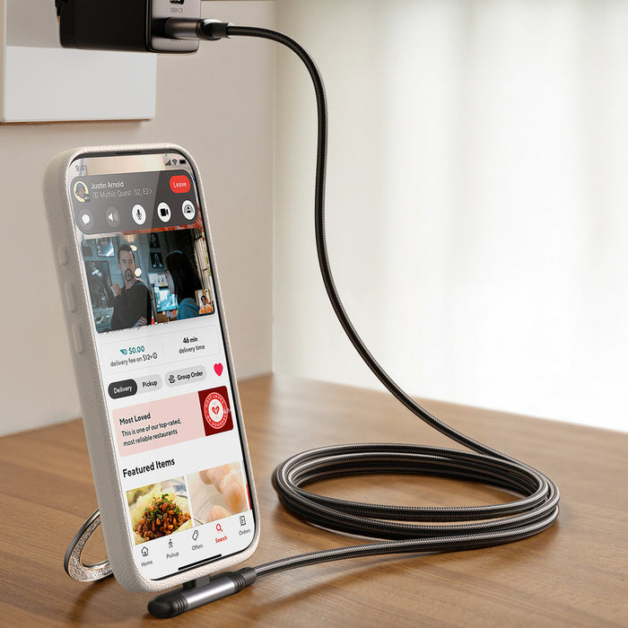 Joyroom S-A56 EnjoyX Series 90° USB-A - Lightning 3A cable 1.2m - black