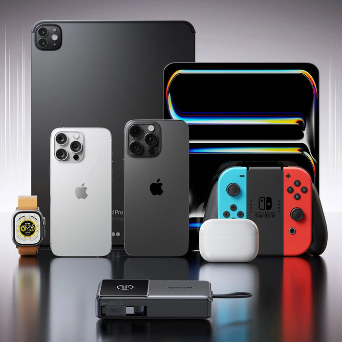 Joyroom JR-PR1 10000mAh 22.5W Powerbank with Built-in Retractable USB-C Cable - Black