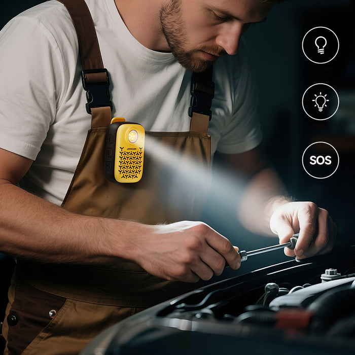 Joyroom Maya JR-MS03 portable Bluetooth speaker with built-in flashlight, resistant - yellow