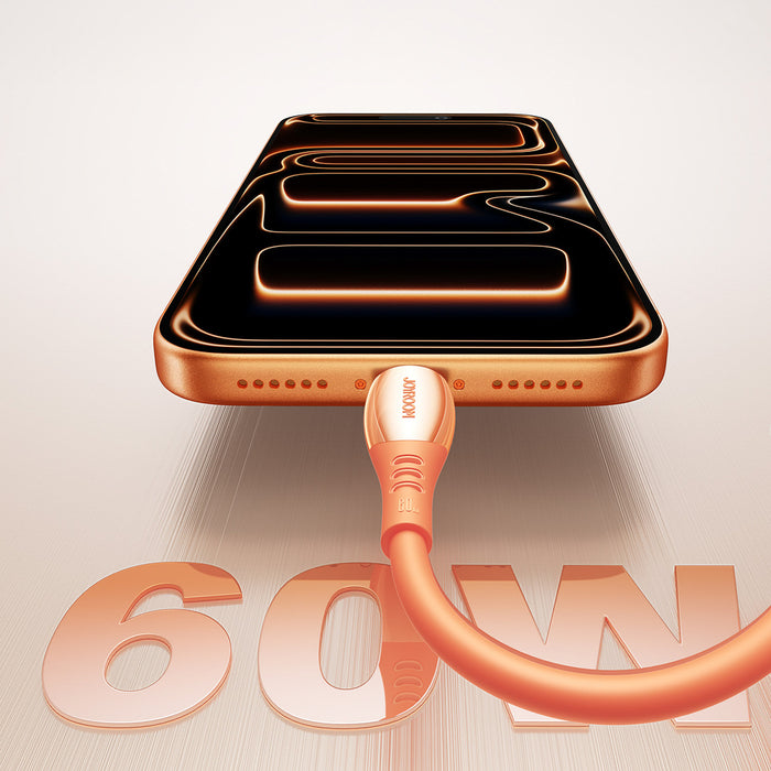 Joyroom S-A59 Vibrant Series 60W USB-C - USB-C Cable 1.2m - Orange