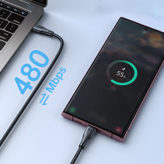 Joyroom S-A11 Surpass cable 60W USB-C - USB-C 0.25m - black
