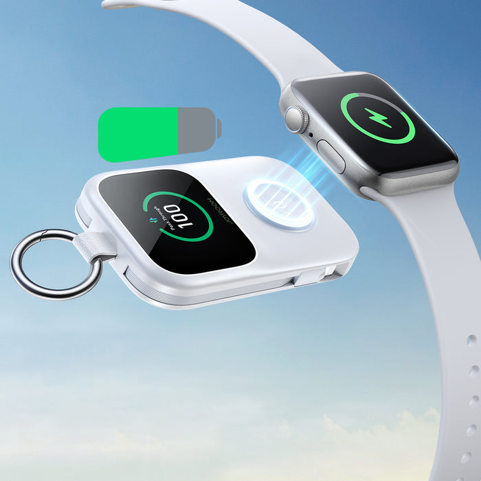 Joyroom JR-W19 5000mAh Powerbank with 5W Wireless Watch Charging - White