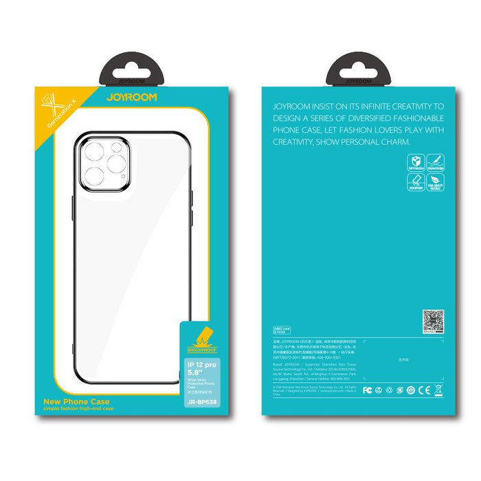 Joyroom New Beauty Series ultra thin case with electroplated frame for iPhone 12 mini black (JR-BP741)