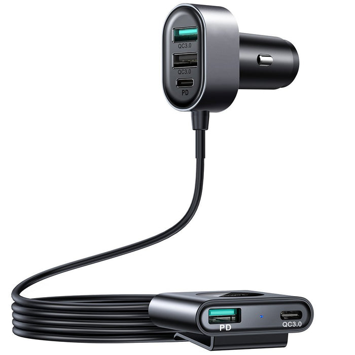 Joyroom car charger 2xPD + 2xQC3.0 72W 1.5m black (JR-CL05)